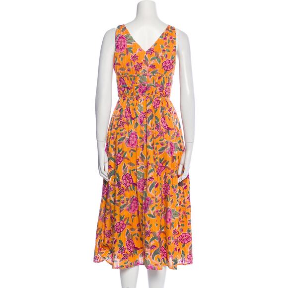 Caroline Constas Floral Print A-line Dress Sleeveless with VNeck size Medium NWT - Picture 2 of 6